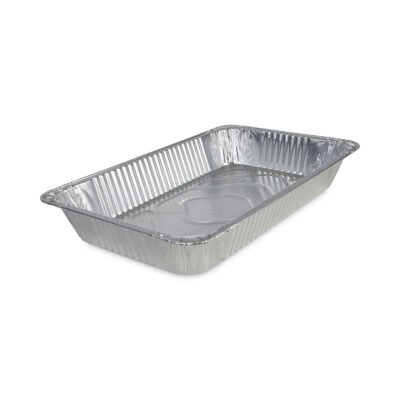 Aluminum Steam Table Pans, Full-Size Deep, 3.19″ Deep, 12.81 x 20.75, 50/Carton