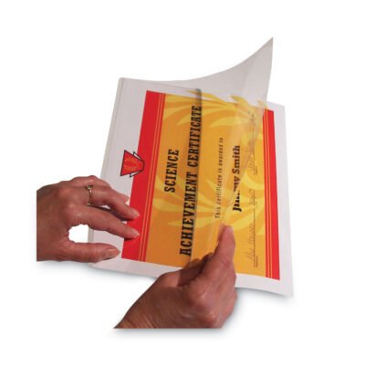 Quick Cover Laminating Pockets, 12 mil, 9.13″ x 11.5″, Gloss Clear, 25/Box