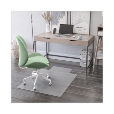 EconoMat All Day Use Chair Mat for Hard Floors, Lip, 46 x 60, Low Pile, Clear