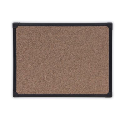 Tech Cork Board, 24 x 18, Cork Surface, Black Aluminum Frame