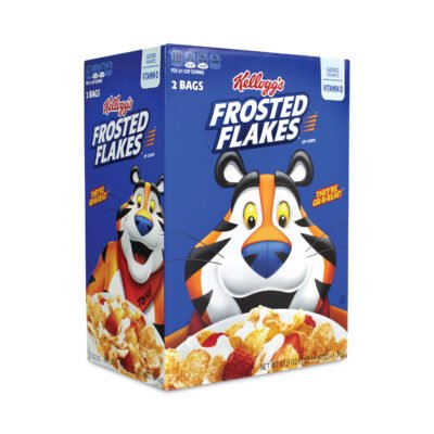 Frosted Flakes Breakfast Cereal, 61.9 oz Bag, 2 Bags/Box, Ships in 1-3 Business Days