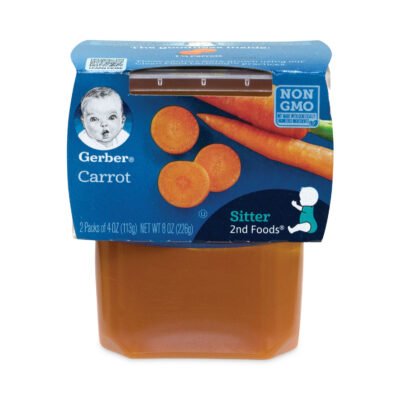 2nd Foods Baby Food, Carrot, 4 oz Cup, 2/Pack, 8 Packs/Carton, Ships in 1-3 Business Days