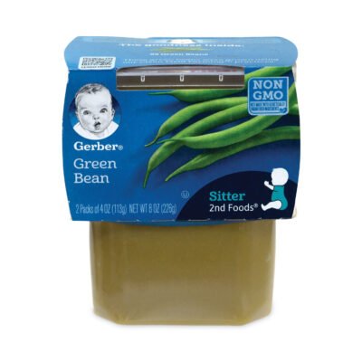 2nd Foods Baby Food, Green Bean, 4 oz Cup, 2/Pack, 8 Packs/Carton, Ships in 1-3 Business Days