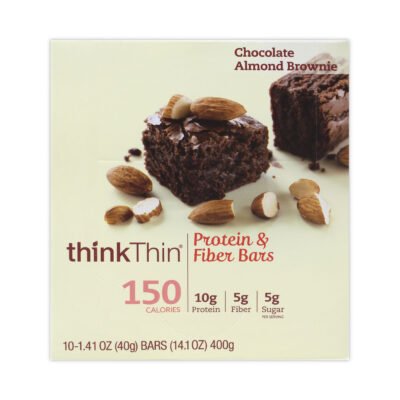 High Protein Bars, Almond Brownie, 1.41 oz Bar, 10 Bars/Carton, Ships in 1-3 Business Days