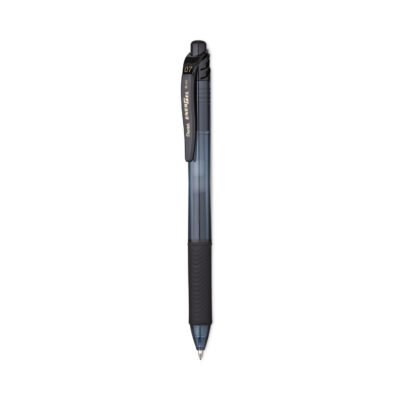 EnerGel-X Gel Pen, Retractable, Medium 0.7 mm, Black Ink, Black Barrel, 24/Pack