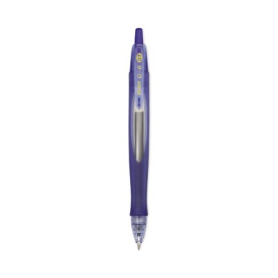 G6 Gel Pen, Retractable, Fine 0.7 mm, Blue Ink, Blue Barrel