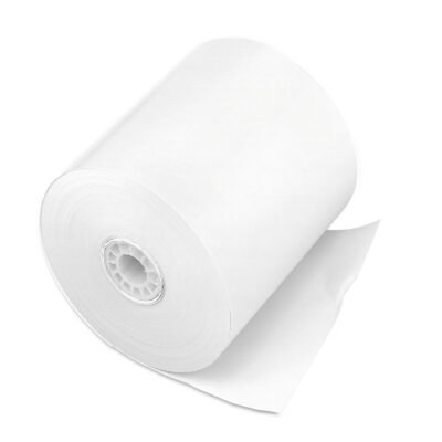Impact Bond Paper Rolls, 3″ x 150 ft, White, 50/Carton