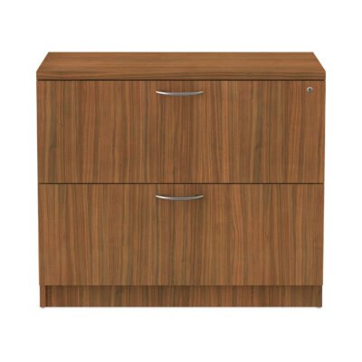 Alera Valencia Series Lateral File, 2 Legal/Letter-Size File Drawers, Modern Walnut, 34″ x 22.75″ x 29.5″