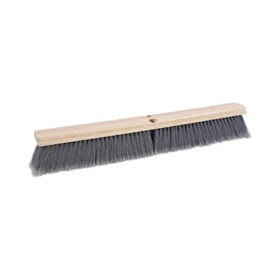 Floor Brush Head, 3″ Gray Flagged Polypropylene Bristles, 24″ Brush