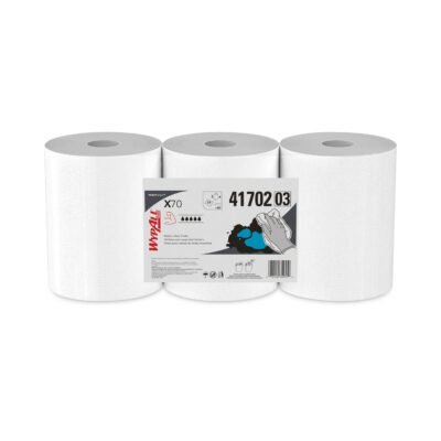 X70 Cloths, Center-Pull, 9.8 x 12.2, White, 275/Roll, 3 Rolls/Carton