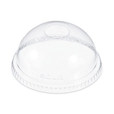 Dome-Top Cold Cup Lids, Fits 16 oz, Clear, 1,000/Carton