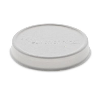 EarthChoice Compostable Soup Cup Lid, For 8-16 oz Soup Cups, 4″ Diameter, White, Sugarcane, 500/Carton