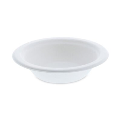 EarthChoice Compostable Fiber-Blend Bagasse Dinnerware, Bowl, 6.38″ dia, 12 oz, Natural, 1,000/Carton