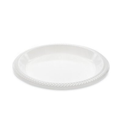 Meadoware Impact Plastic Dinnerware, Plate, 10.25″ dia, White, 500/Carton