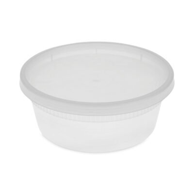 Newspring DELItainer Microwavable Container, 8 oz, 1.13 x 2.8 x 1.33, Clear, Plastic, 240/Carton