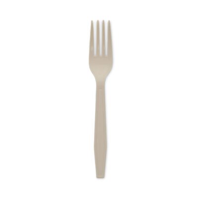 EarthChoice PSM Cutlery, Heavyweight, Fork, 6.88″, Tan, 1,000/Carton