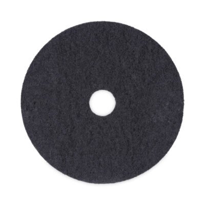Stripping Floor Pads, 20″ Diameter, Black, 5/Carton