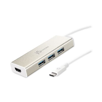 USB-C Hub and 4K HDMI, 3 Ports, Silver