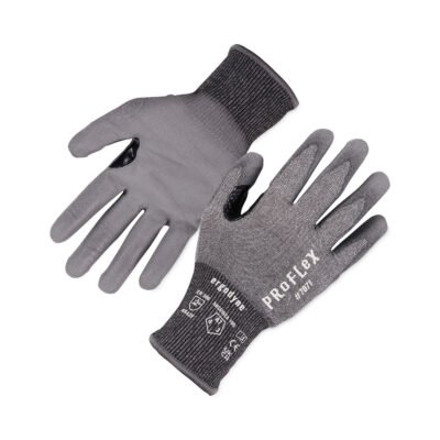 ProFlex 7071 ANSI A7 PU Coated CR Gloves, Gray, Small, 12 Pairs/Pack, Ships in 1-3 Business Days