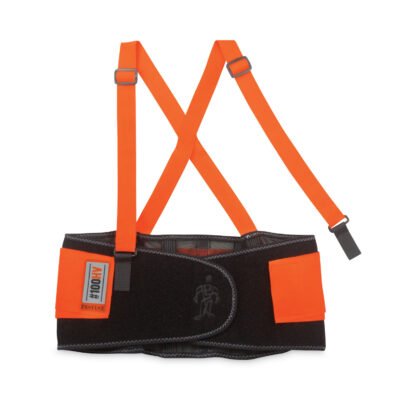 ProFlex 100HV Economy Hi-Vis Spandex Back Support Brace, X-Small, 20″ to 25″ Waist, Black/Orange, Ships in 1-3 Business Days