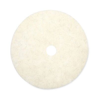 Natural Burnishing Floor Pads, 27″ Diameter, White, 5/Carton