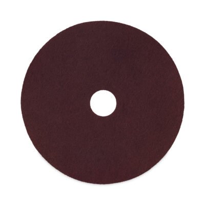 Deep Scrub Pads, 16″ Diameter, Maroon, 10/Carton