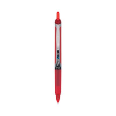 Precise V7RT Roller Ball Pen, Retractable, Fine 0.7 mm, Red Ink, Red Barrel