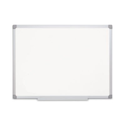 Earth Silver Easy-Clean Dry Erase Board, 48 x 36, White Surface, Silver Aluminum Frame