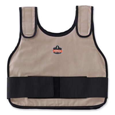 Chill-Its 6235 Standard Phase Change Cooling Vest, Cotton, Small/Medium, Khaki, Ships in 1-3 Business Days