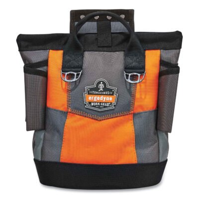 Arsenal 5527 Premium Topped Tool Pouch with Hinged Closure, 6 x 10 x 11.5, Polyester, Orange, Ships in 1-3 Business Days