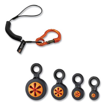 Squids 3194 Hand Tool Tethering Kit, 1 lb Max Working Capacity, 12″ to 48″ Long, Black/Orange, Ships in 1-3 Business Days