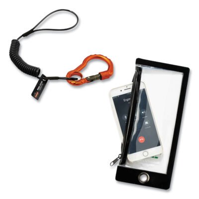 Squids 3195 Cell Phone Tool Tethering Kit, 1 lb Max Working Capacity, 12″ to 48″, Black/Orange, Ships in 1-3 Business Days
