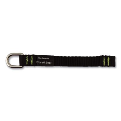 Squids 3700 Nylon Webbing Tool Tails w/D-Rings, 2 lb Max Work Cap, 5.5″, Black, 6/PK, 10 PKS/CT, Ships in 1-3 Business Days