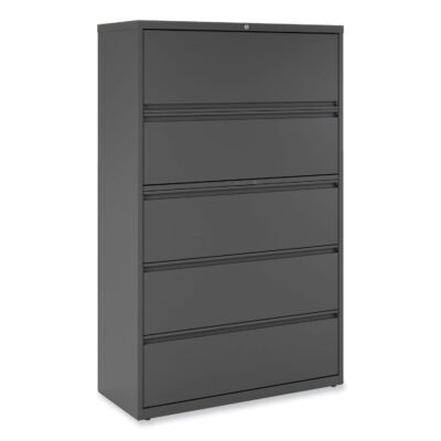 Lateral File, 5 Legal/Letter/A4/A5-Size File Drawers, Charcoal, 42″ x 18.63″ x 67.63″