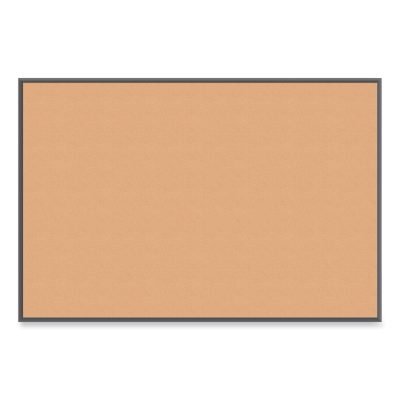 Cork Bulletin Board with Black Aluminum Frame, 70 x 47, Natural Surface