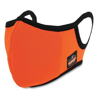 Skullerz 8802F(x) Contoured Face Mask + Filter, Small/Medium, Orange, Ships in 1-3 Business Days