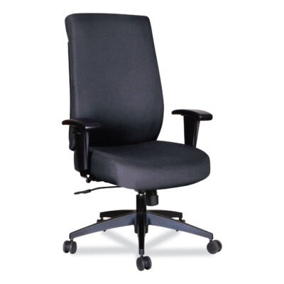 Alera Wrigley Series High Performance High-Back Synchro-Tilt Task Chair, Supports 275 lb, 17.24″ to 20.55″ Seat Height, Black