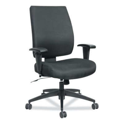 Alera Wrigley Series High Performance Mid-Back Synchro-Tilt Task Chair, Supports 275 lb, 17.91″ to 21.88″ Seat Height, Black