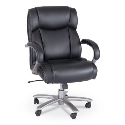 Lineage Big&Tall Mid Back Task Chair 28″ Back, Max 400 lb, 21.5″ to 25.25″ High Black Seat, Chrome,Ships in 1-3 Business Days