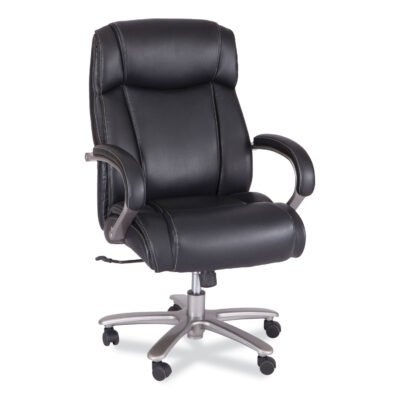 Lineage Big & Tall High Back Task Chair, Max 500 lb, 20.5″ to 24.25″ High Black Seat, Chrome Base, Ships in 1-3 Business Days