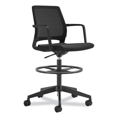 Medina Extended-Height Chair, Supports Up to 275 lb, 23″ to 33″ High  Black Seat,  Black Back/Base,Ships in 1-3 Business Days