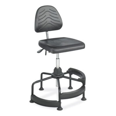Task Master Deluxe Industrial Chair, Supports Up to 250 lb, 17″ to 35″ Seat Height, Black, Ships in 1-3 Business Days