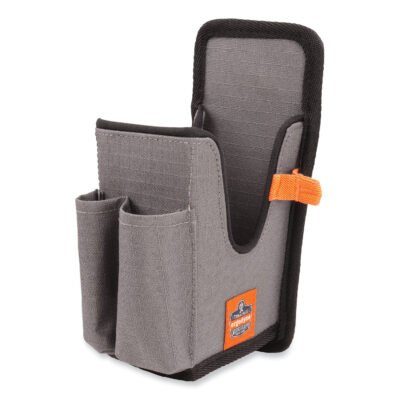 Squids 5541 Handheld Barcode Scanner Holster w/Belt Clip, Large, 2 Comp, 2.75×3.5×8,Polyester,Gray,Ships in 1-3 Business Days