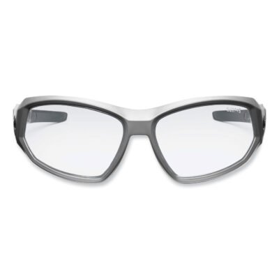 Skullerz Loki Safety Glasses/Goggles, Matte Gray Nylon Impact Frame, Anti-Fog Clear Polycarb Lens, Ships in 1-3 Business Days