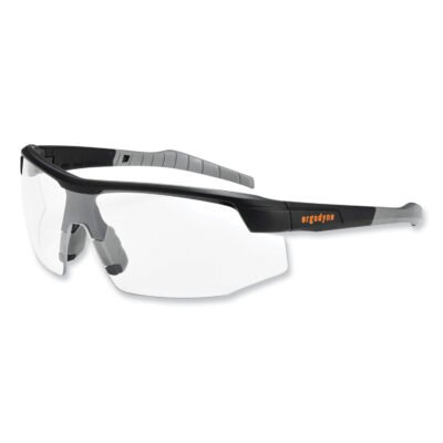 Skullerz Skoll Safety Glasses, Matte Black Nylon Impact Frame, Anti-Fog Clear Polycarbonate Lens, Ships in 1-3 Business Days