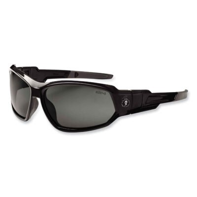 Skullerz Loki Safety Glasses/Goggles, Black Nylon Impact Frame,Polarized Smoke Polycarbonate Lens, Ships in 1-3 Business Days