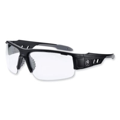 Skullerz Dagr Safety Glasses, Matte Black Nylon Impact Frame, Clear Polycarbonate Lens, Ships in 1-3 Business Days