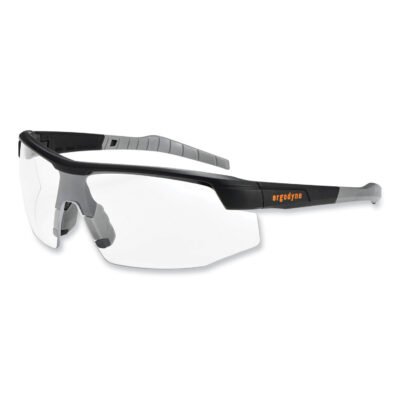Skullerz Skoll Safety Glasses, Matte Black Nylon Impact Frame, Clear Polycarbonate Lens, Ships in 1-3 Business Days