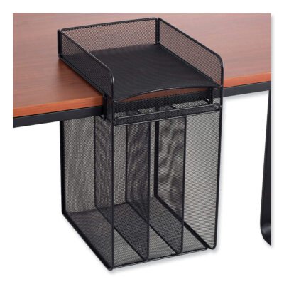 Onyx Vertical Hanging Storage, 4 Sections, Letter Size Files, 10.25″ x 12″ x 17.1″, Black, Ships in 1-3 Business Days