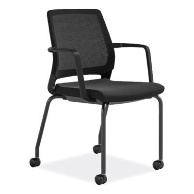 Medina Guest Chair, Supports Up to 275 lb, 18″ Seat Height, Black Seat/Back/Base, Ships in 1-3 Business Days
